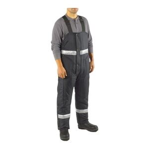 Refrigiwear Iron-Tuff® Enhanced Visibility Bib Overalls style:0386 navy blue